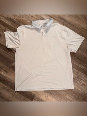 Under Armour Performance Polo Shirt Men’s XXL Blue Stripe Loose Fit Golf Shirt